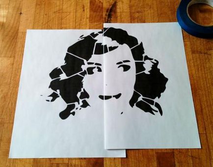 Stencil a kezüket minden kép (a) Stencil a kezüket minden kép