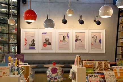 Un proiect unic de design al unei librării-cafenea