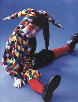 Harlequin costum model - carnaval costum descriere artilerie, modele