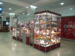 Kirakatok, pavilonok (elektromos acél) Vitrinek, Kereskedelmi pavilonok