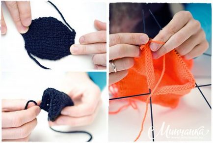 Eșarfă tricotată - chanterelle