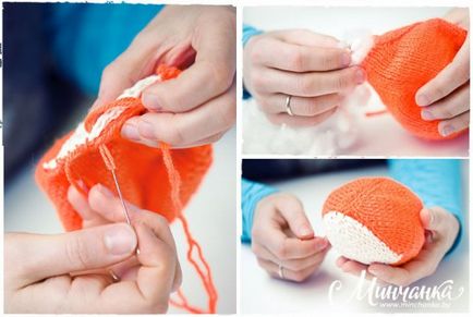 Eșarfă tricotată - chanterelle