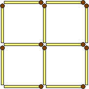 Завдання з сірниками 1 чотири квадрати