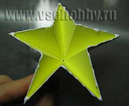 A csillag az origami technikával