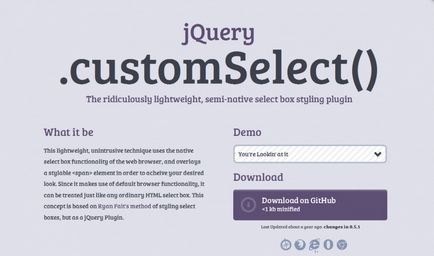 30 pluginuri JQuery pentru elemente de formare de stil