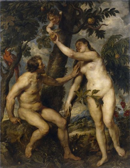 Адам і Єва з'їли яблуко