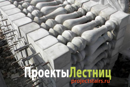 Balustre din beton - imagine de ansamblu, tehnologie de fabricație și instalare ~ proiecte de scări și proiecte de trepte