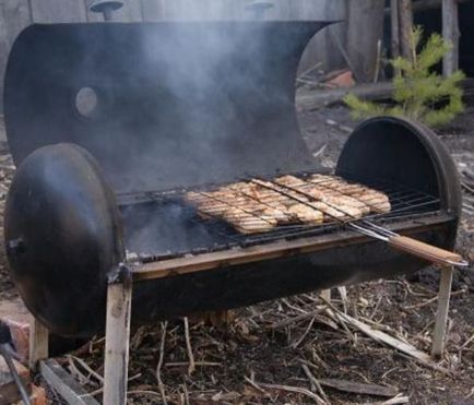 BBQ-ul de la cilindrul cu gaz cu mâinile tale - desene, fotografii, video