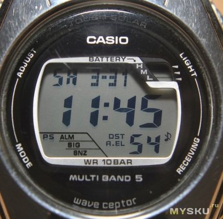 Годинники casio з сонячною батареєю, датчиком положення, радіоконтролем і ін