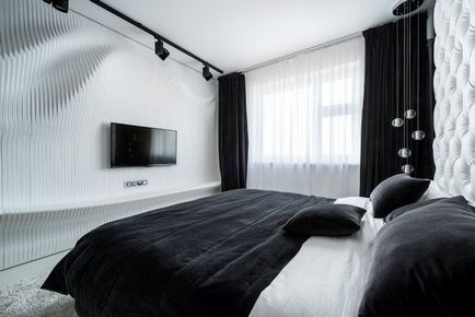 Fotografii de dormitoare alb-negru, exemple de design