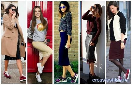 Grupul Crossfashion - cu ceea ce poți purta o fustă de creion în toamnă, combinând cu îmbrăcăminte exterioară, încălțăminte și