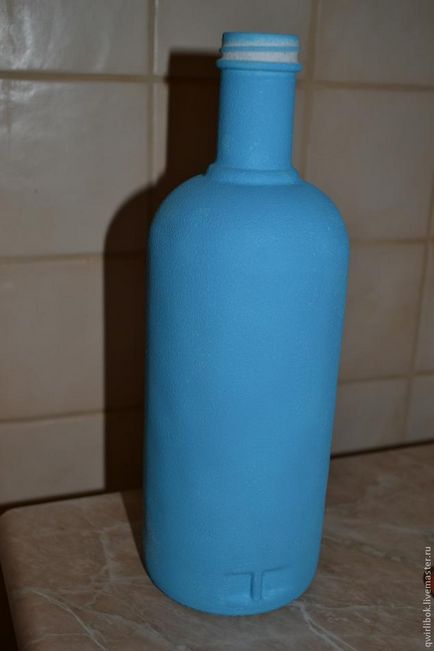 Декор пляшки бірюзовий бриз - ярмарок майстрів - ручна робота, handmade