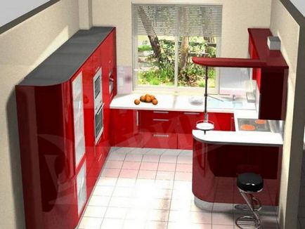 Kitchen Design, 8 négyzetméter belső fotó elrendezés hűtőszekrény, javítási és befejező, sarok lehetőségek