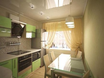 Design bucatarie 8 mp M aspect interior cu frigider, reparatii si decoratiuni, optiuni de colt