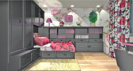 Дизайн проект спальні для дівчини
