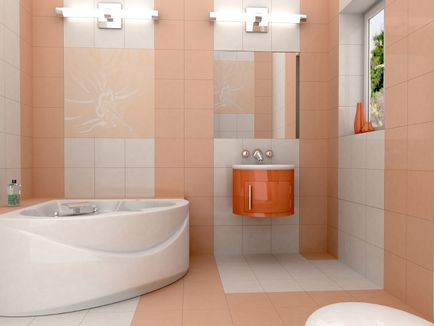 Tervezze meg csempézés a fürdőszobában és egy gyönyörű elrendezés