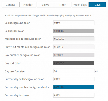 Calendarul evenimentelor wd