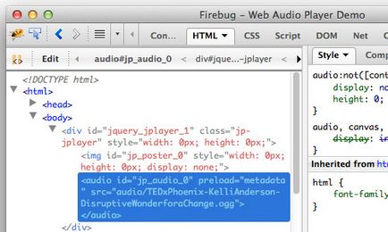 Html5 player audio