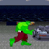 Jucând la timp, hulk sparge mașinile
