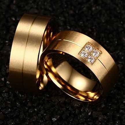 Vegyél egy pár jegygyűrű gyémánttal Arany 585