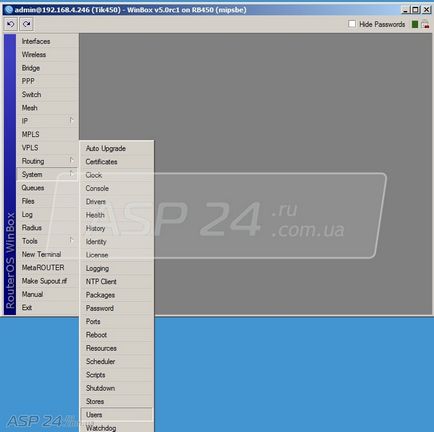 Mikrotik, управління користувачами