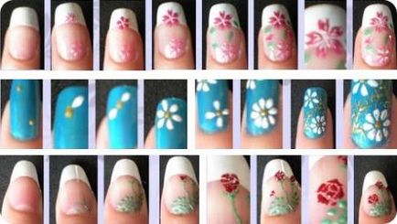 Намалювати квіти на нігтях
