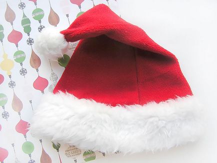 Nou pălărie de Moș Crăciun cu ornamente de blană