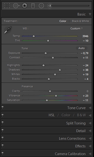 Обробка під плівку в lightroom, lightroom