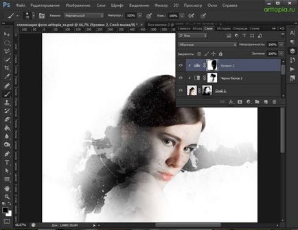 Procesarea unui portret în lecțiile de fotografie de fotografie de Photoshop de desen și design în Adobe Photoshop