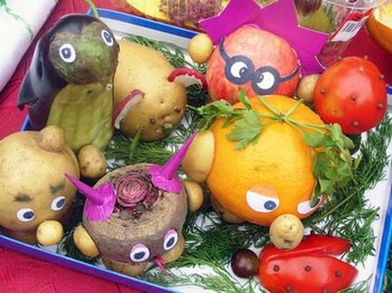 Осінні вироби з овочів своїми руками в школу і дитячий садок