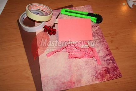Carte poștală - toamnă (resturi) Cartea poștală - toamna