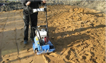 Pregătirea de nisip (pernă) sub fundație