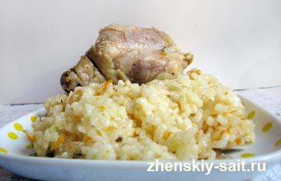 Pilaf csirkecomb recept egy fotó