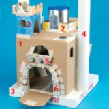 Вироби з картонних коробок будуємо іграшковий замок