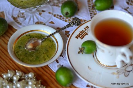 Inkrementális fotoretsept feijoa cukorral (lépésenkénti) Határozottabb fotoretsept feijoa cukorral