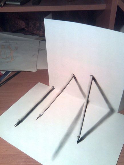 Приклади 3d малюнків простим олівцем