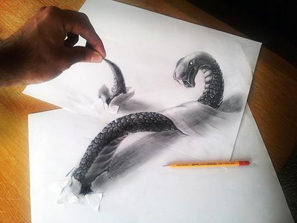 Exemple de desene 3d în creion simplu
