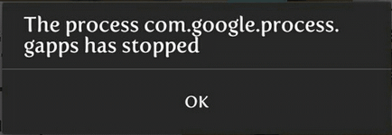 Сталася помилка com google process gapps - як виправити самостійно