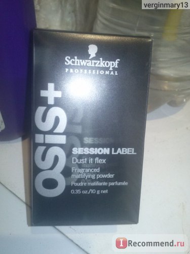 Пудра для волосся schwarzkopf professional матуюча osis session label dust it flex, 10 г -