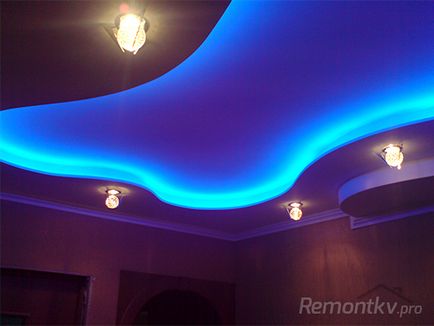 Repararea unui apartament cu mâinile tale - este ușor! Tavan iluminat cu iluminare din plafon cu mâinile tale!