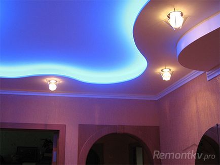 Repararea unui apartament cu mâinile tale - este ușor! Tavan iluminat cu iluminare din plafon cu mâinile tale!