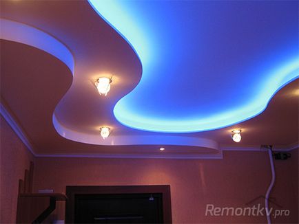 Repararea unui apartament cu mâinile tale - este ușor! Tavan iluminat cu iluminare din plafon cu mâinile tale!