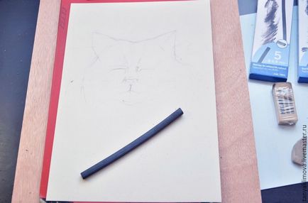 Desenați un portret de cărbune de pisică - târg de maeștri - manual, manual