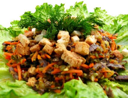 Salata - gluten - o rețetă cu un ficat - o nouă tendință