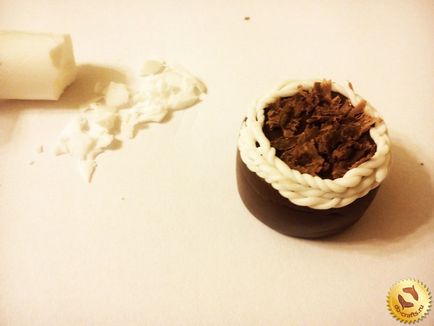 Csokoládé torta polimer agyag