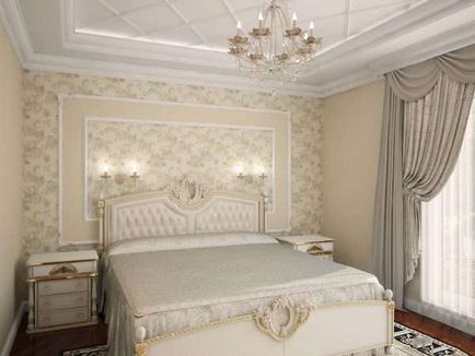 Dormitor în stil clasic - design de fotografii și sfaturi de finisare