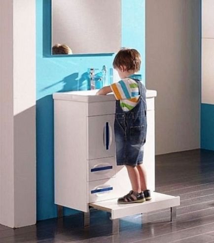 Înălțimea standard a unei instalații pentru chiuveta pentru baie, fotografie