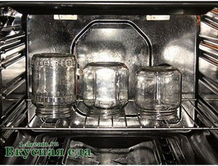 Sterilizáló üvegek téli készítmények - mind sterilizált üvegekbe otthon - nagy élelmiszer