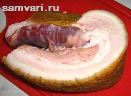 Porc de porc (podshevok) fiert