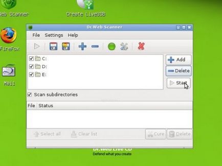 Eliminarea virușilor folosind livecd